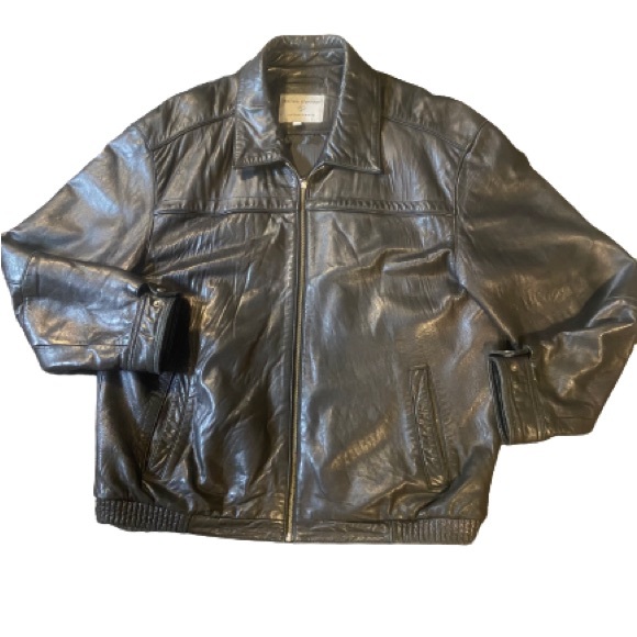 Boston Harbour 100 % genuine black leather jacket - Picture 1 of 2
